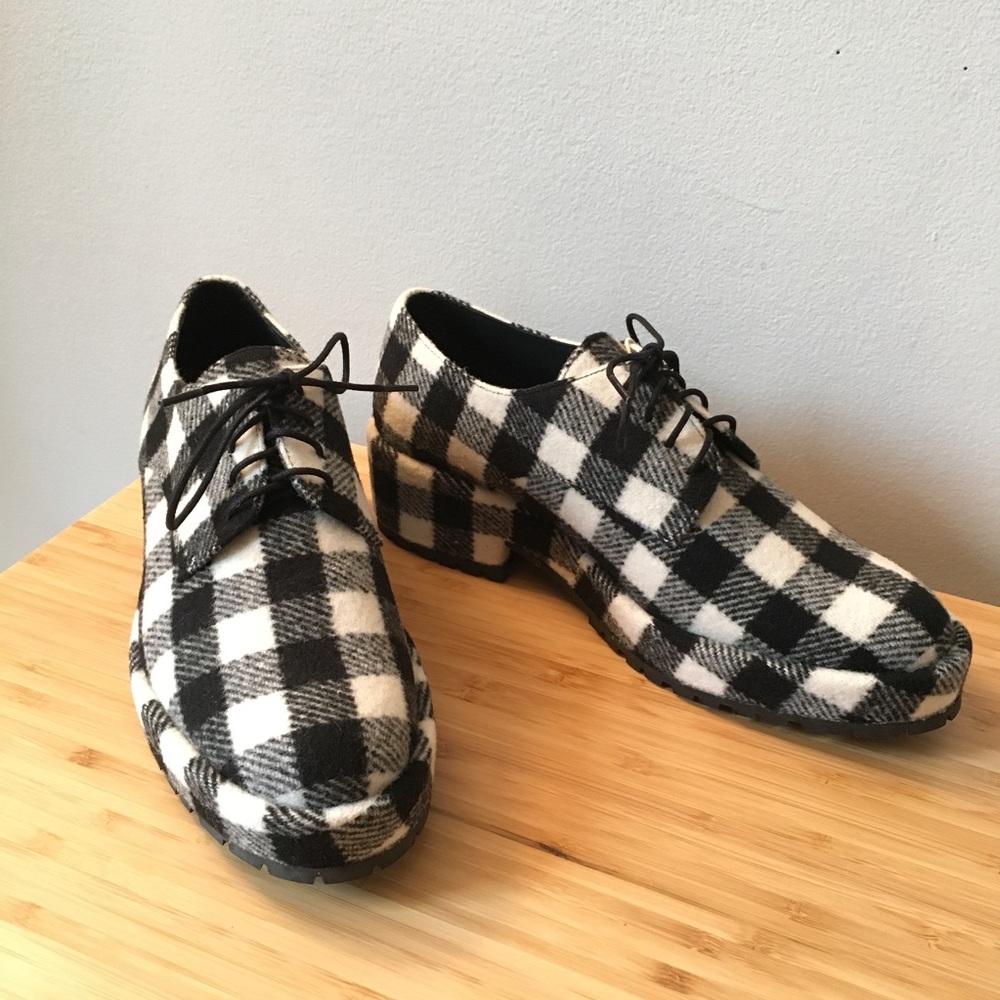 Castaner felted gingham leather brogues oxfords
